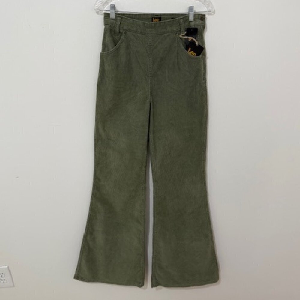 Lee Vintage Modern High Rise Flare Corduroy Jeans Green Size 27 x 34
